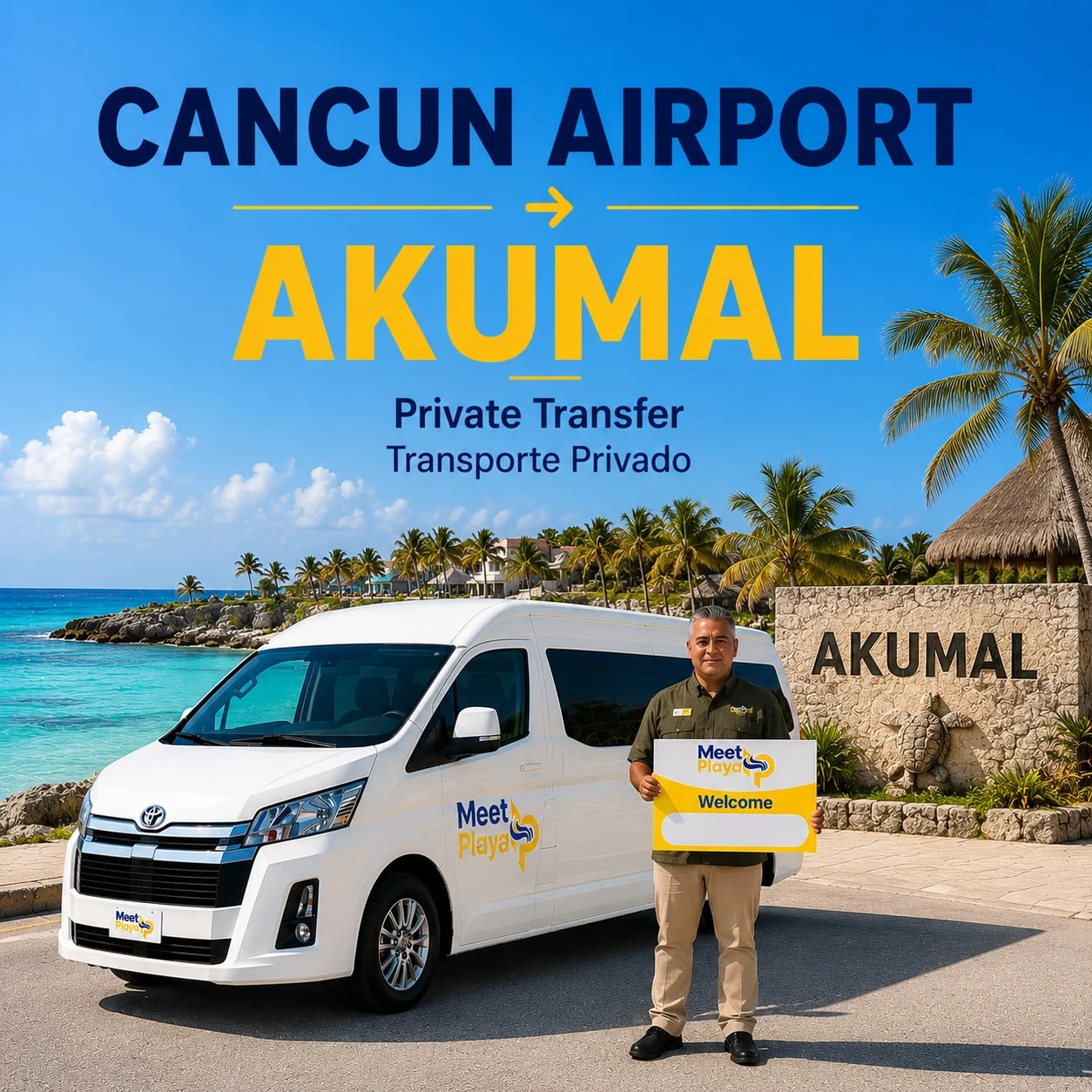 Traslado Privado del Aeropuerto de Cancún a Akumal