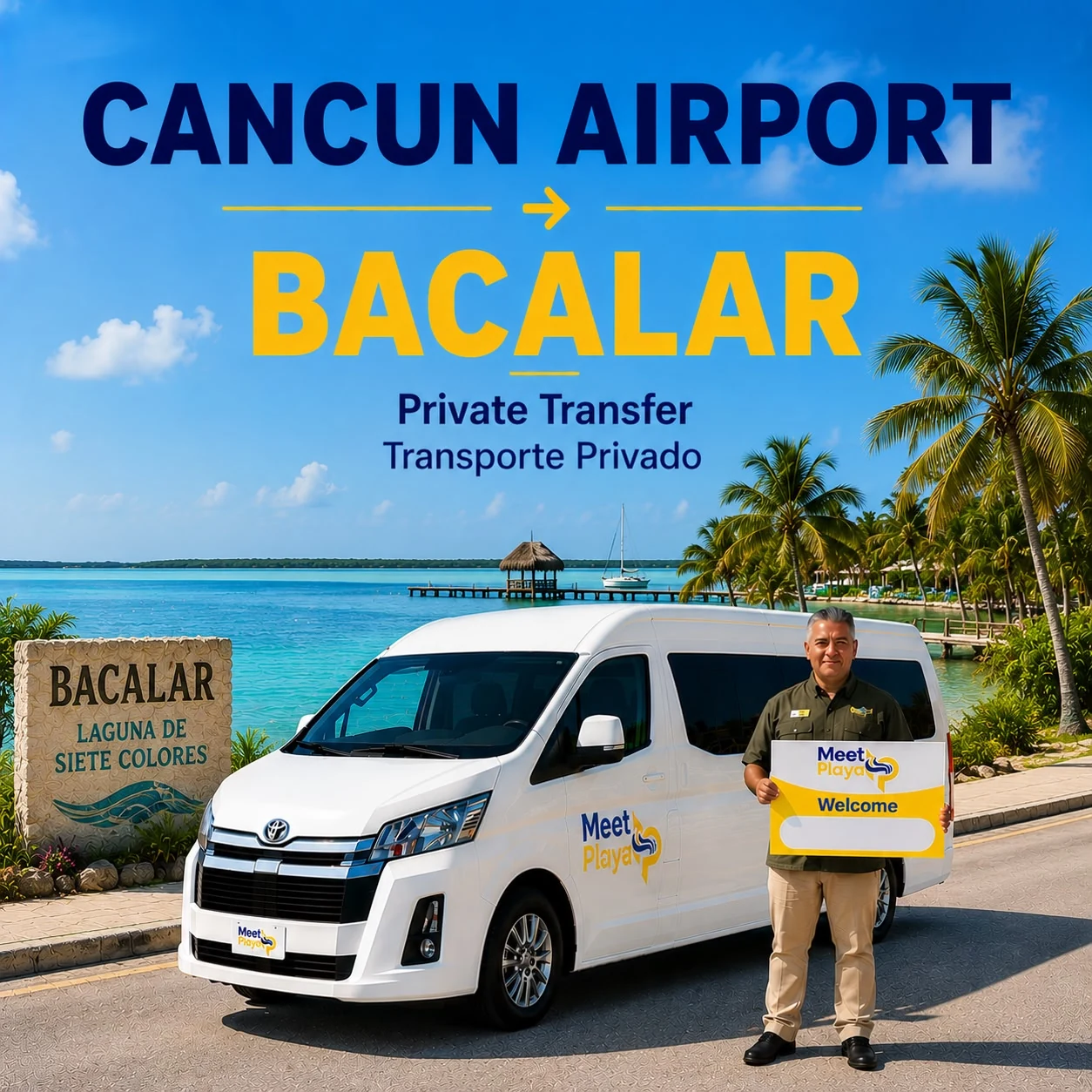 Traslado Privado del Aeropuerto de Cancún a Bacalar
