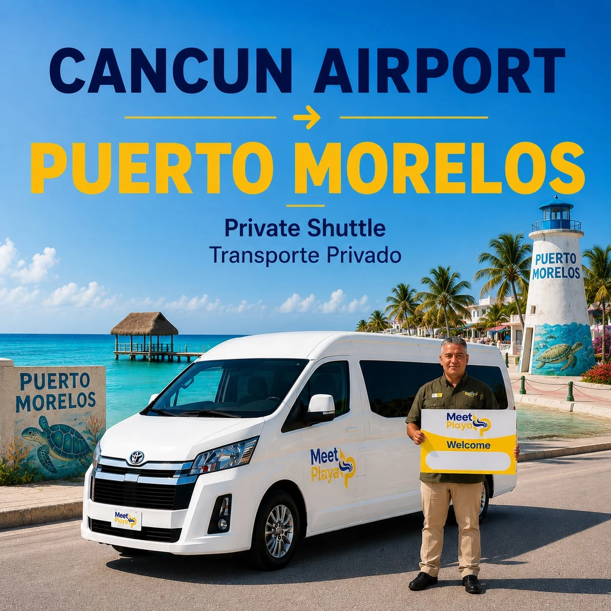 Shuttle Privado del Aeropuerto de Cancún a Puerto Morelos